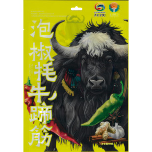 甘孜理塘高城鹏飞泡椒牦牛蹄筋,108g,甘孜特产牦牛肉干休闲零食