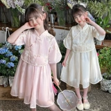 Летнее платье, детское ханьфу, юбка, китайский стиль, подходит для подростков, детская одежда