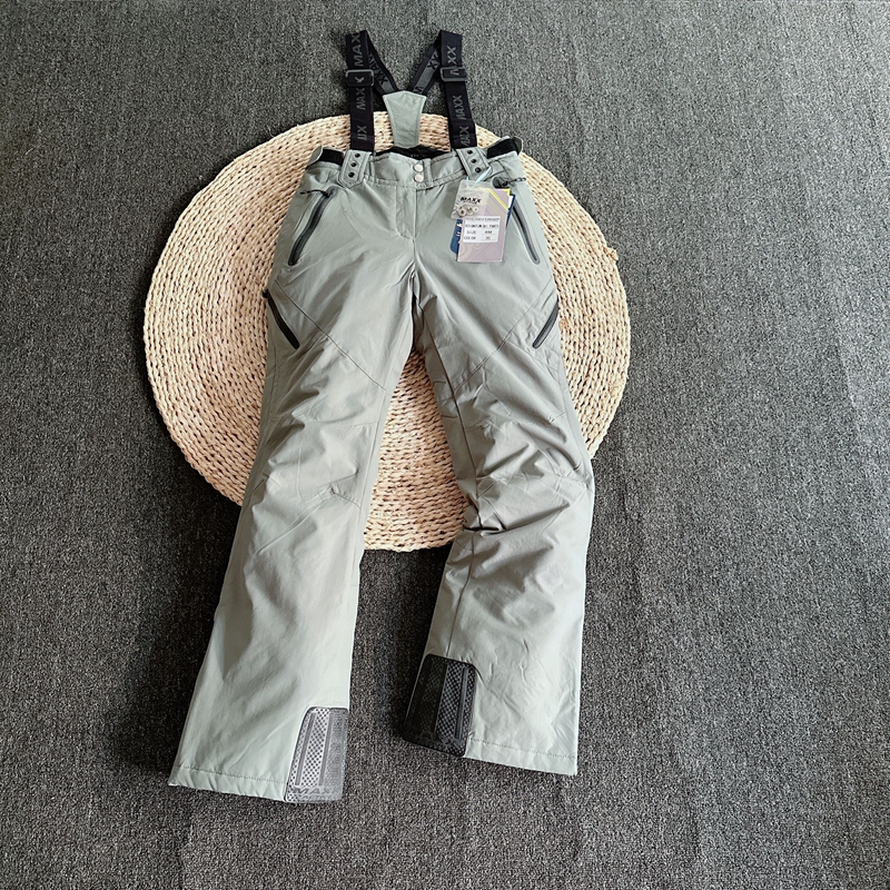 外贸单专业级户外女士夹棉加厚背带滑雪裤防风防水冲锋裤冬季保暖