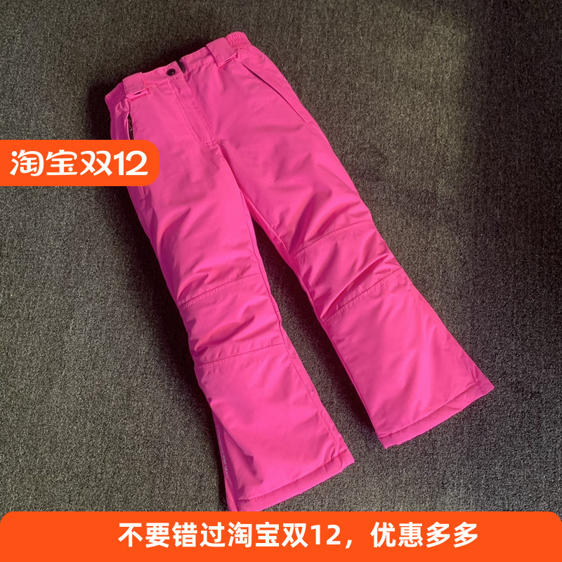 特价清仓外贸儿童滑雪裤子女童防风防水高腰保暖滑雪裤大童雪地裤
