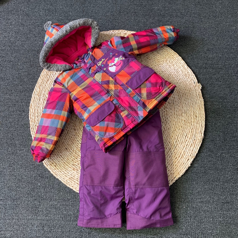 新款出口加拿大儿童婴儿宝宝原单滑雪服套装加厚防风防水保暖户外