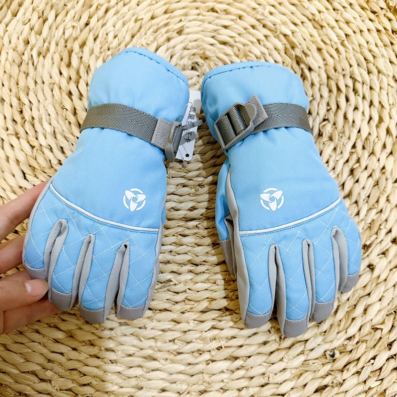 特价3-14岁儿童滑雪保暖手套冬季加厚绒玩雪防水男女孩棉闷子五指