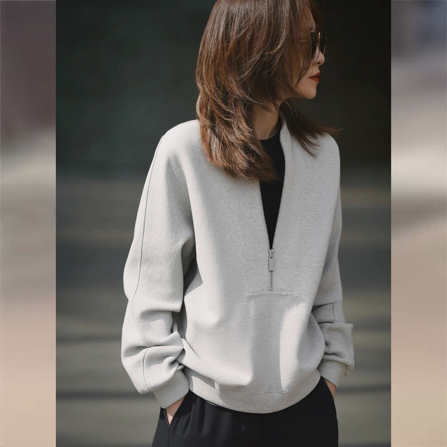 【赠送运费险】半高领拉链卫衣