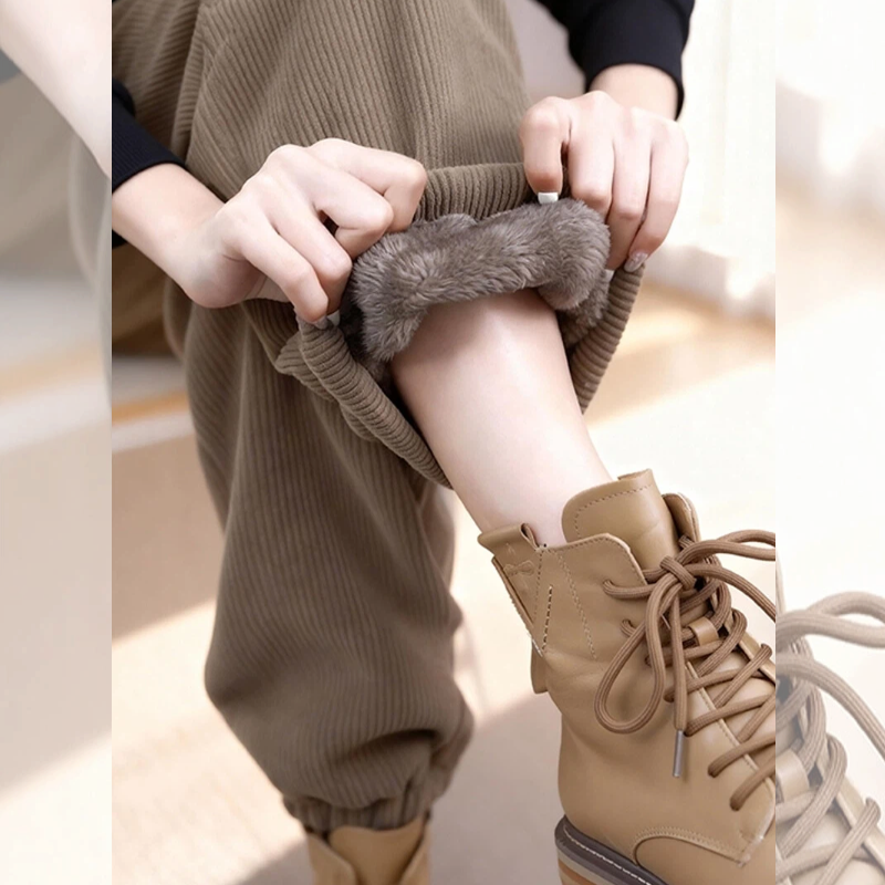 【赠送运费险】咖色灯芯绒裤子女