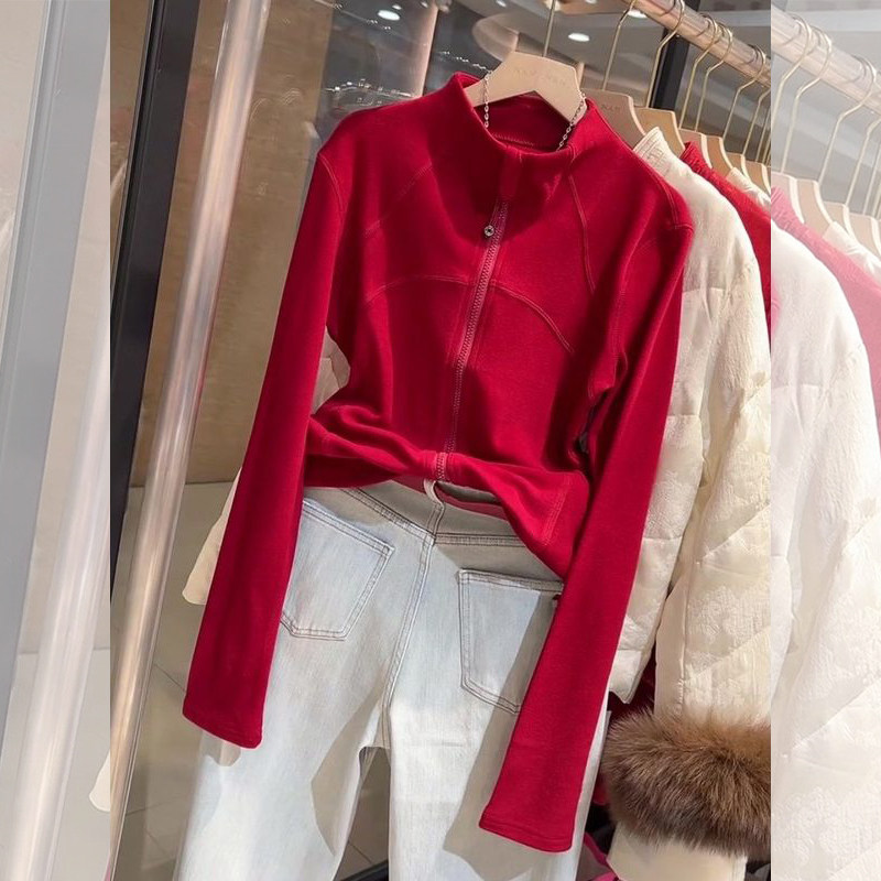 潮流时尚百搭气质修身显瘦舒适洋气红色上衣女2026冬本命年运动服,女装/女士精品,卫衣/绒衫,淘宝优惠券,粉丝福利购,淘宝优惠卷