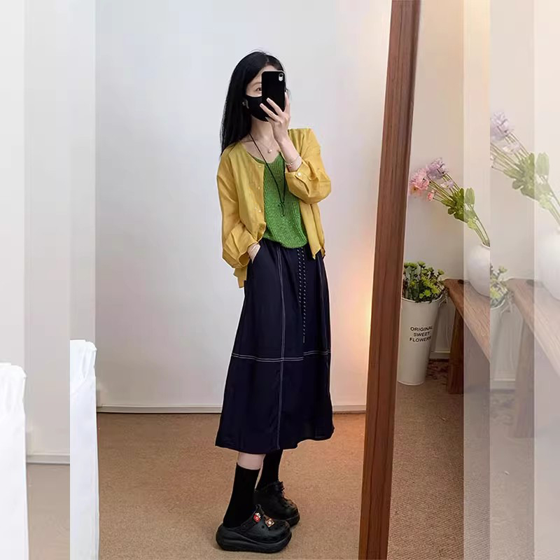 【赠送运费险】衬衫半身裙套装
