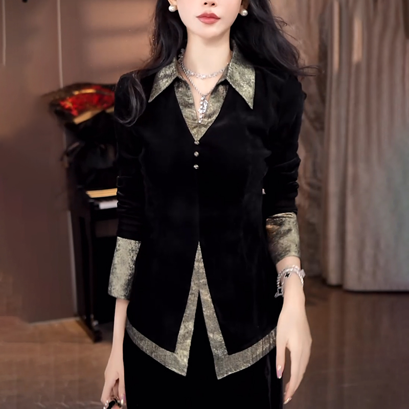 【赠送运费险】收腰假两件上衣女