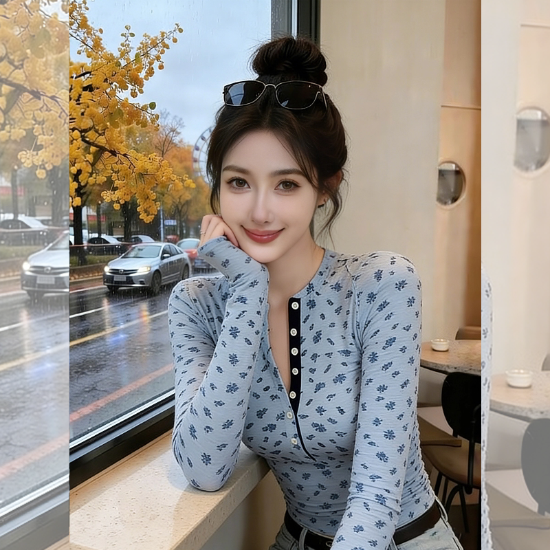 【赠送运费险】半开领修身打底衫