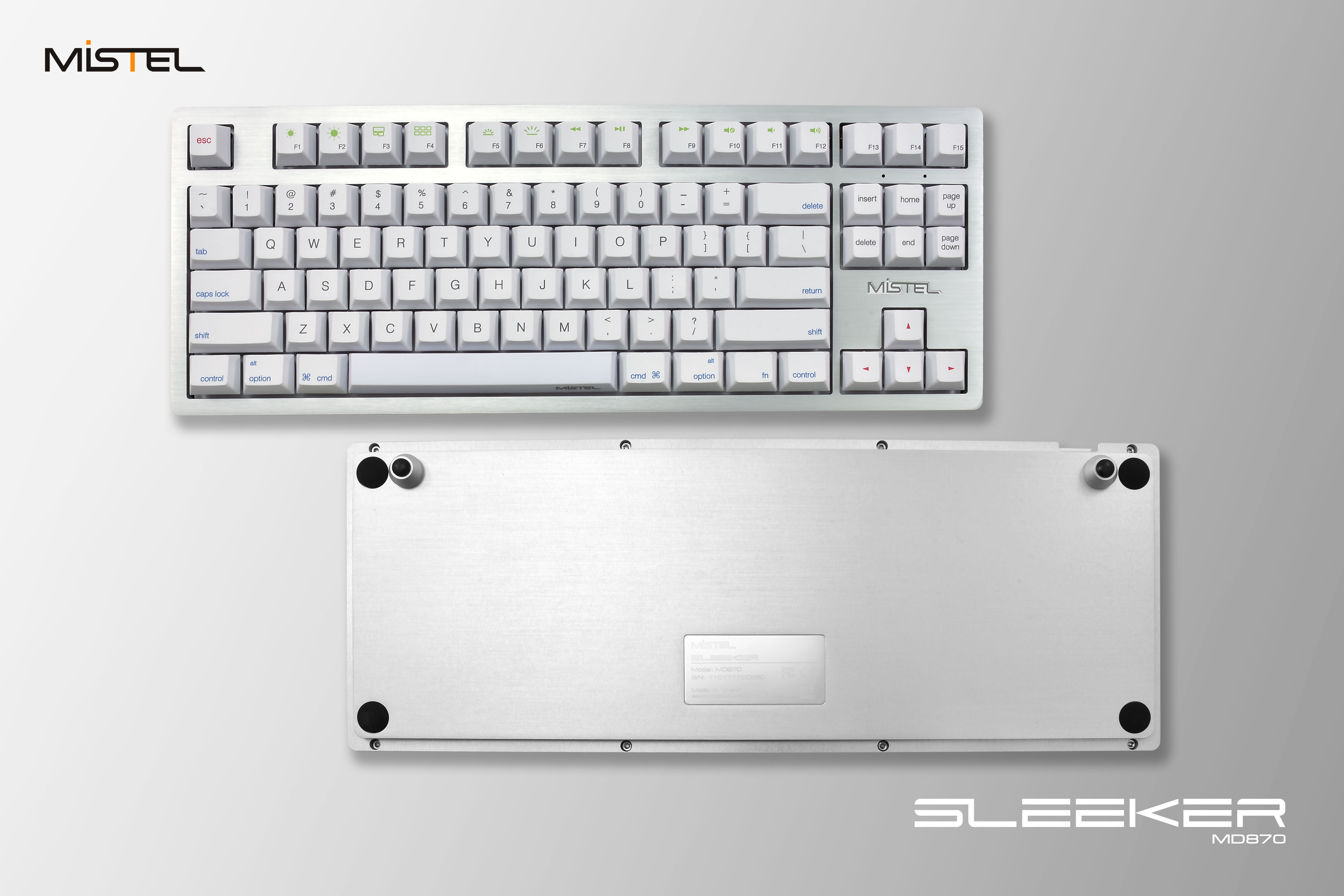 【键匠】台湾制造「Mistel Sleeker MD870 MAC机械键盘」