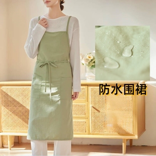 防水防油厨房画画印字韩版 日本围裙家用工作服务美甲花艺面包奶茶