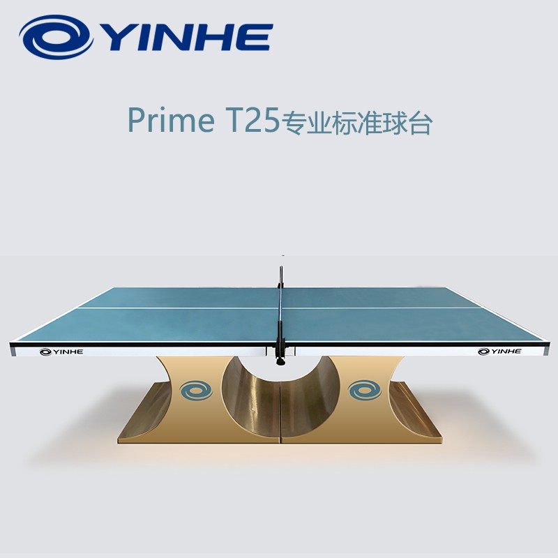 银河YINHE乒乓球桌专业标准球台PrimeT25固定无痕贴面桌台金墩墩