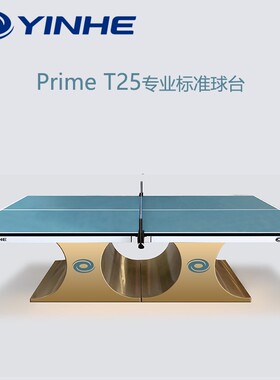 银河YINHE乒乓球桌专业标准球台PrimeT25固定无痕贴面桌台金墩墩