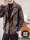 Кожаная куртка Haining leather, мужской костюм, воротник плюс бархатный утолщенный тонкий повседневный тренд, красивая кожаная куртка, мотоциклетная куртка mini 1