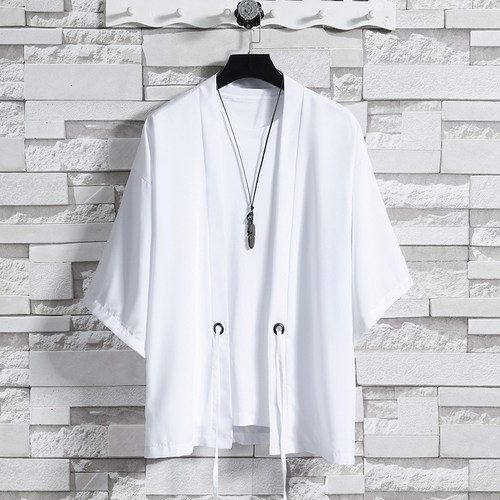 冰丝薄款中国风防晒服七分袖