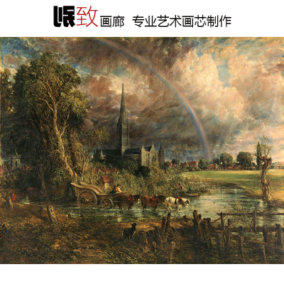 英国浪漫主义风景油画装饰画芯