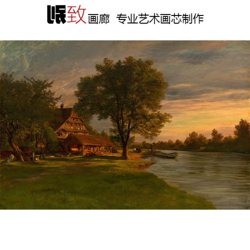 拉陶森的磨坊瑞士风景油画