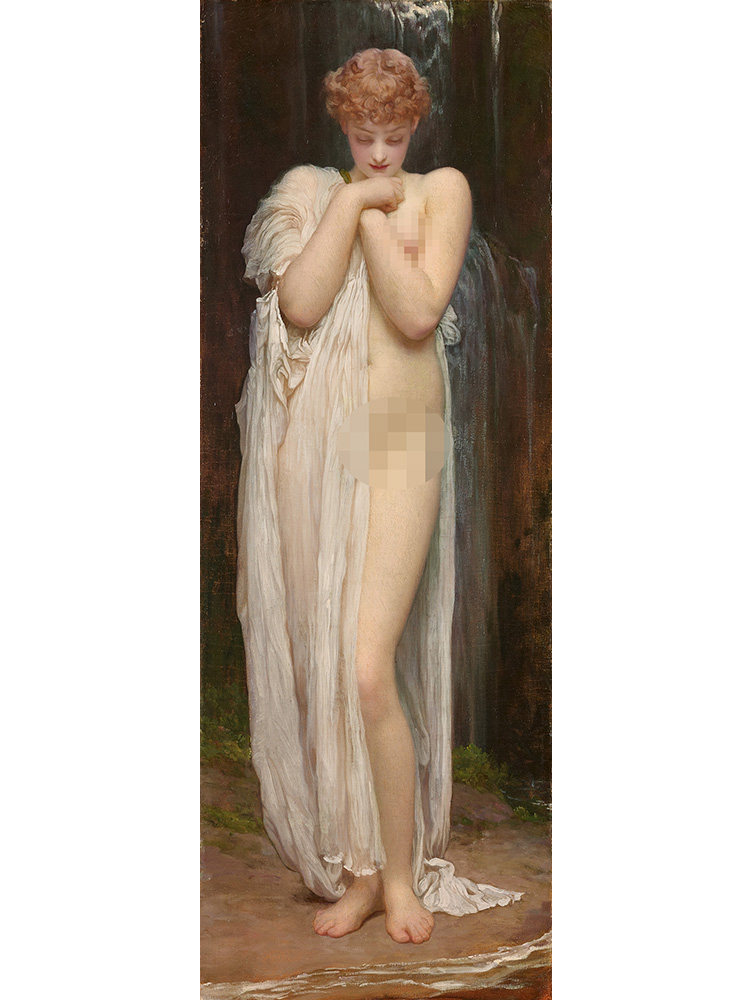 宁芙女神 frederic leighton英国唯美人体油画 书房卧室装饰画芯