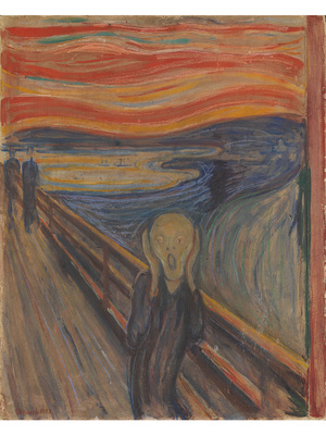 呐喊挪威表现主义名油画装饰画芯