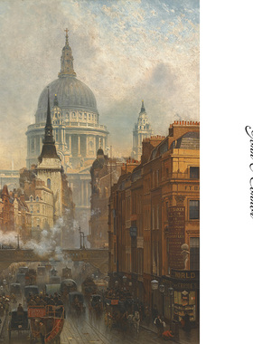 勒德门清晨 John O'Connor爱尔兰都市风景油画 书房玄关装饰画芯S