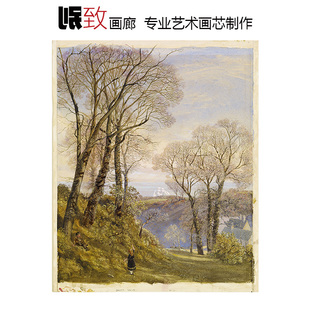 二月 装 John 玄关客厅走廊欧式 饰画芯 Brett英国风景水彩 怀特岛