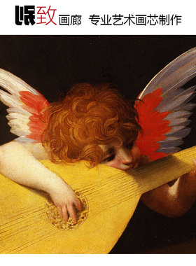音乐天使 Rosso Fiorentino意大利人物油画 客厅玄关学校装饰画芯
