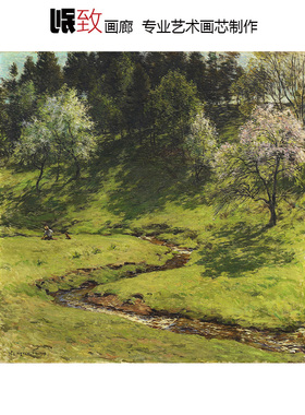 花季美国风景油画装饰画芯