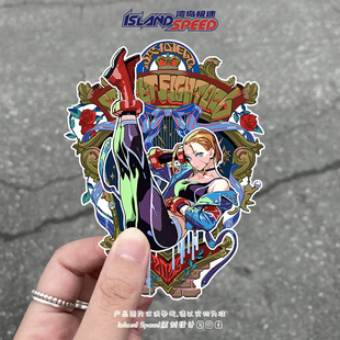游戏人物街头霸王凯米怀特汽车贴纸车身划痕遮盖装饰贴花