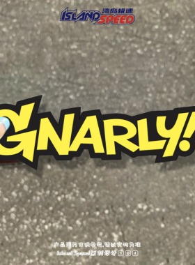 GNARLY！字母标志贴纸汽车装饰个性创意车身趣味车贴花