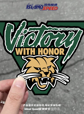 绿色复古街猫图案汽车贴纸个性创意车身贴车窗装饰贴花