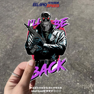 BACK汽车贴纸硬核车身车门潮酷改装 终结者 防水贴