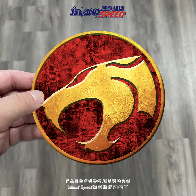 雷霆猫霸气图案标志汽车贴纸划痕遮盖创意酷炫车饰贴花
