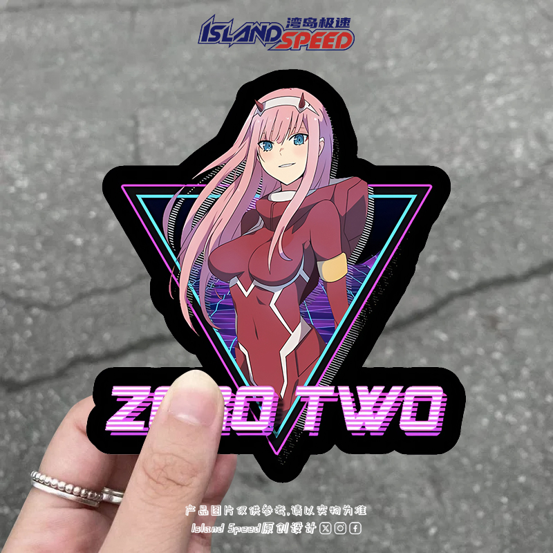 动漫二次元人物02zero two汽车贴纸车身划痕遮盖装饰贴花