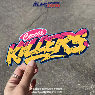 Cereal KILLERS融化涂鸦汽车贴纸美式街头潮酷车身装饰贴