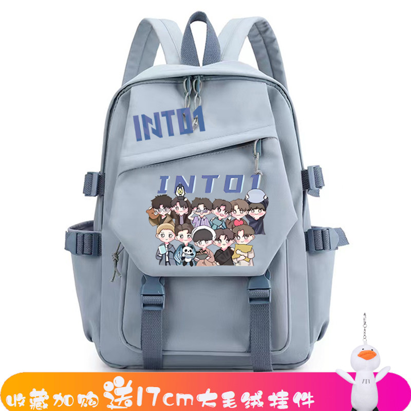 周柯宇帆布包INTO1周边双肩包女学生书包背包粉丝应援礼物女定制