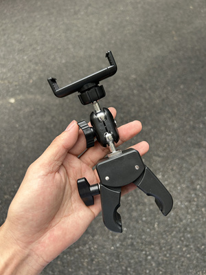 加厚大号钳夹豌豆夹多关节手机支架防震手机夹挖掘机手机座大货车