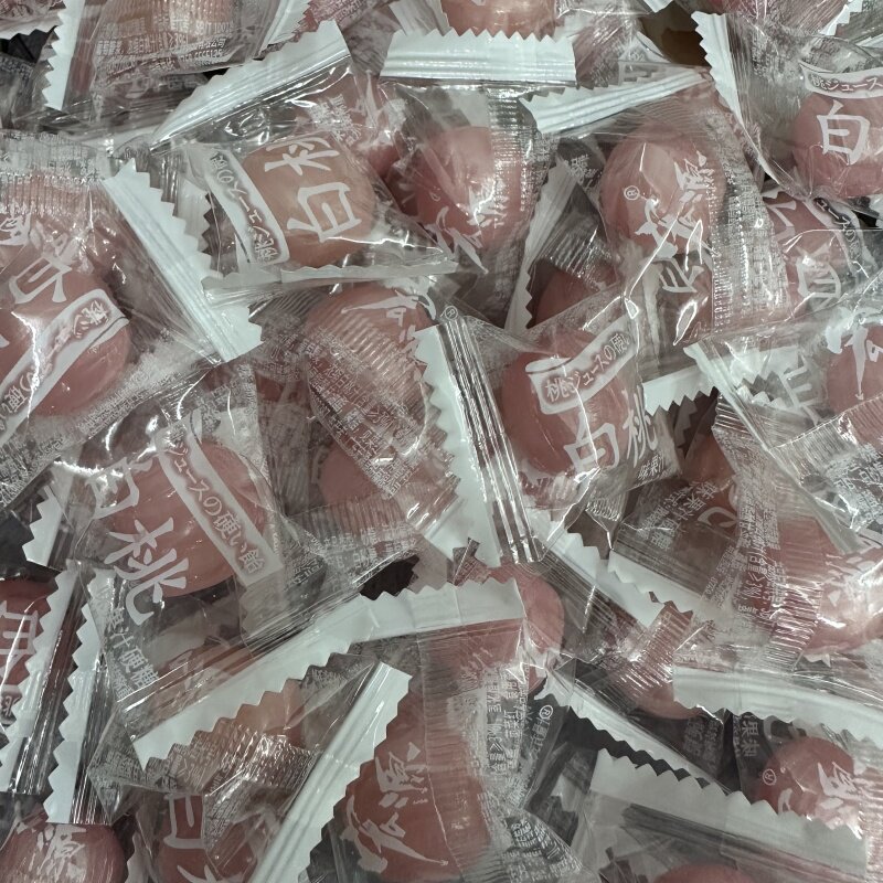 宏源 白桃水果汁硬糖水蜜桃味创意结婚喜糖批发5斤招待糖果