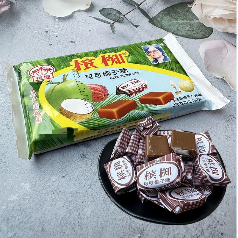 槟椥椰子糖越南进口可可特浓老式椰奶糖8090后儿时记忆小零食