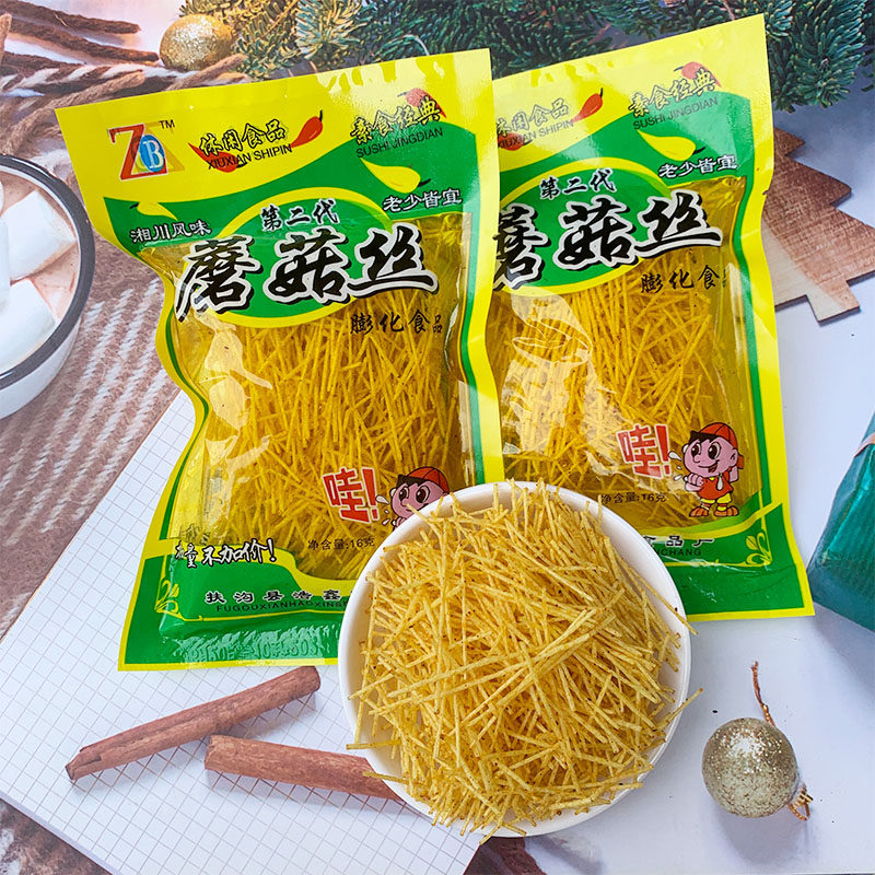 百味蘑菇丝韭菜丝小辣条丝8090后校园回忆怀旧童年小时候的零食