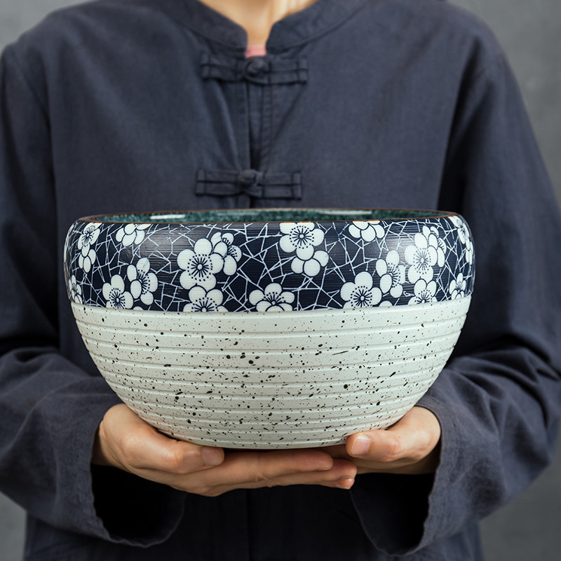 特大号青花茶洗可容纳整套茶具水洗办公日式水盂茶玻家居花盆鱼缸