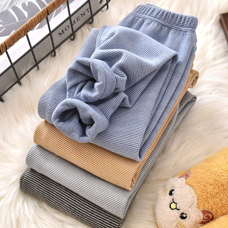 男童秋裤秋冬款2025中大童校服神器衬裤德绒高弹条纹儿童装打底裤