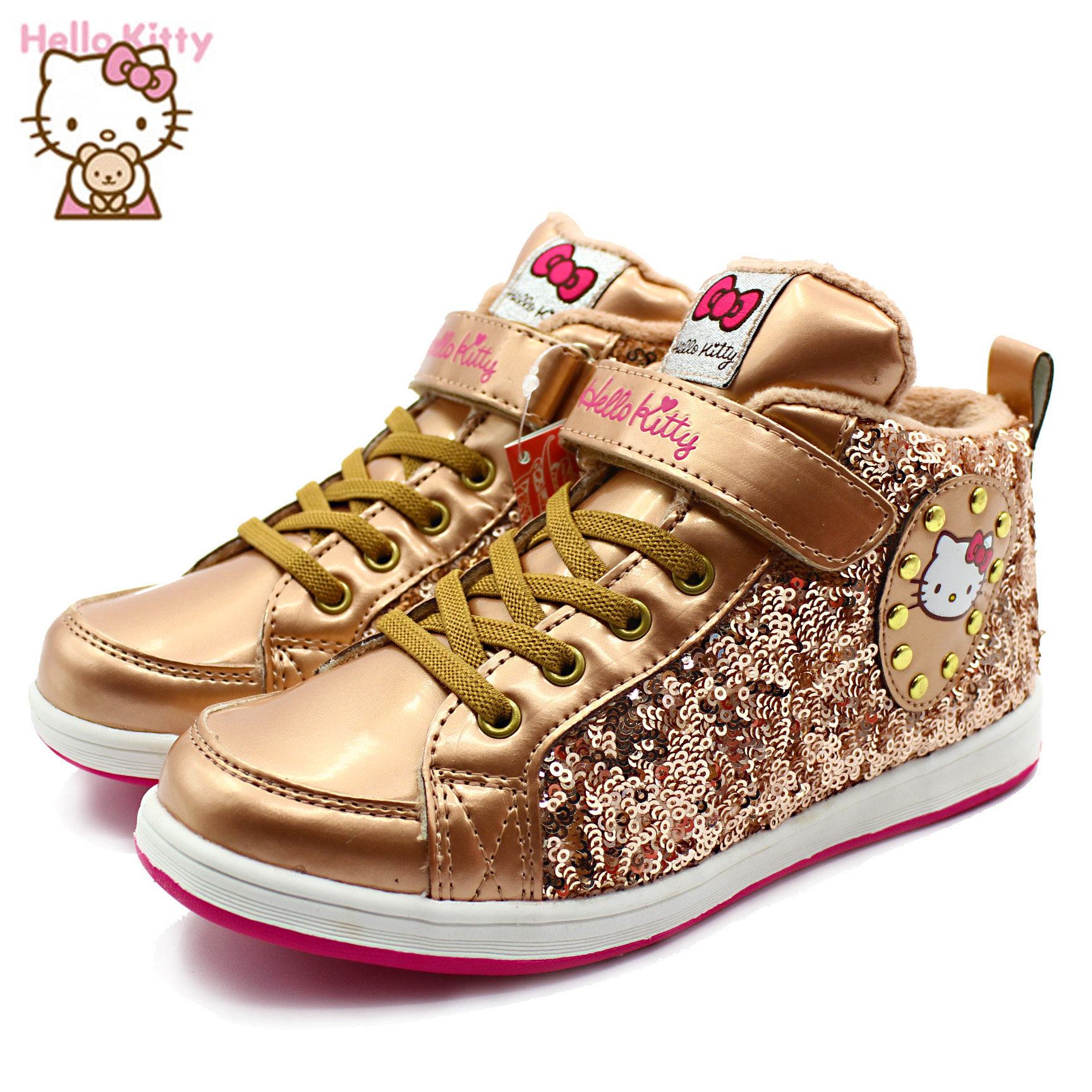 hellokitty女童鞋秋冬款凯蒂猫儿童鞋子加绒保暖休闲鞋公主运动鞋|ruв категории детская обувь/детская обувь/между родителями и детьми обувь, спортивные туфли - от Buy2taobao.com для оказания профессиональной услуги покупки агента Taobao