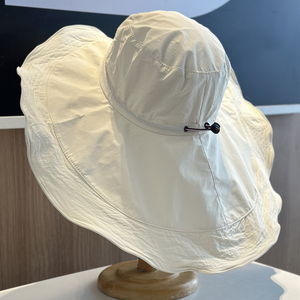 超大帽檐夏季户外遮阳帽子女徒步钓鱼登山帽男防晒护颈渔夫帽出游