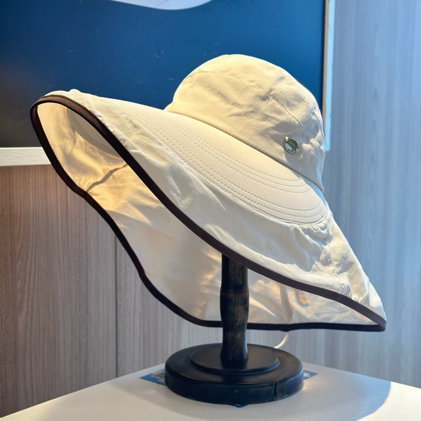 大帽檐披肩护脖空顶防晒帽子女夏季遮阳渔夫帽防紫外线户外骑车帽