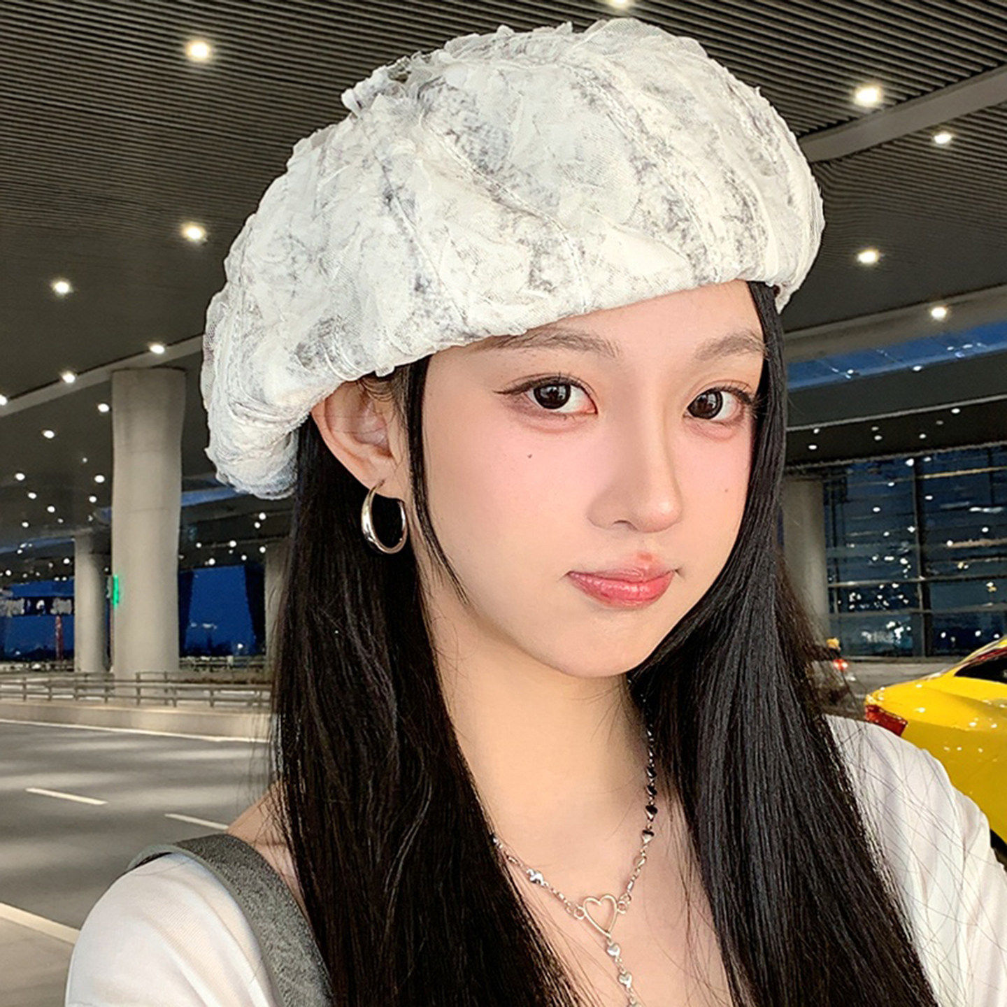 2026新款复古百搭蕾丝贝雷帽