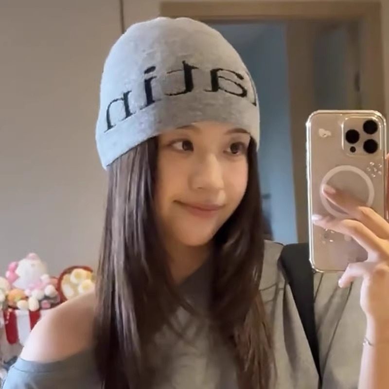 神仙藤井树同款灰色堆堆帽子