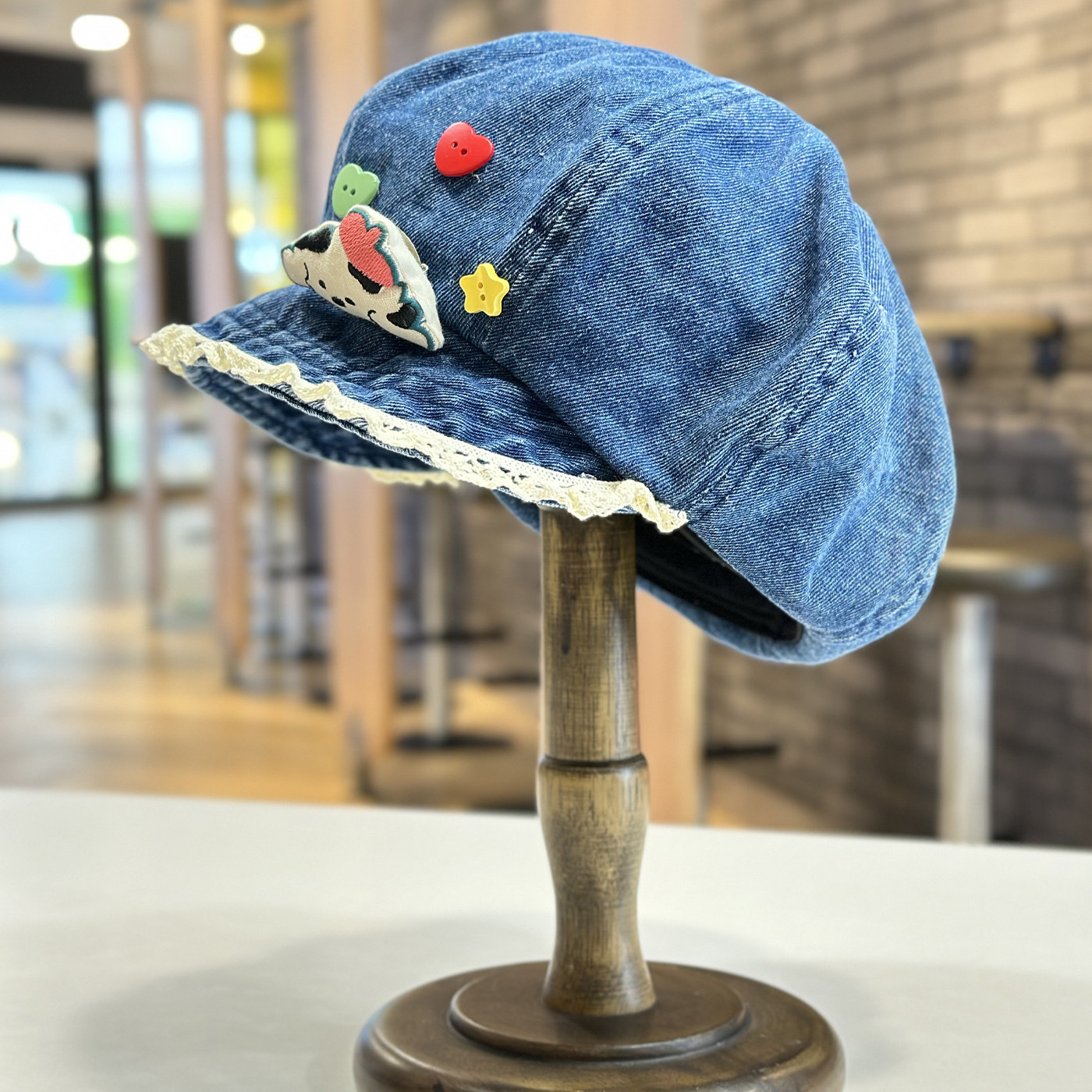 韩版可爱小狗卡通牛仔贝雷帽