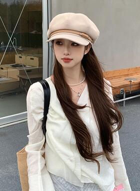 复古女春夏百搭显脸小报童帽