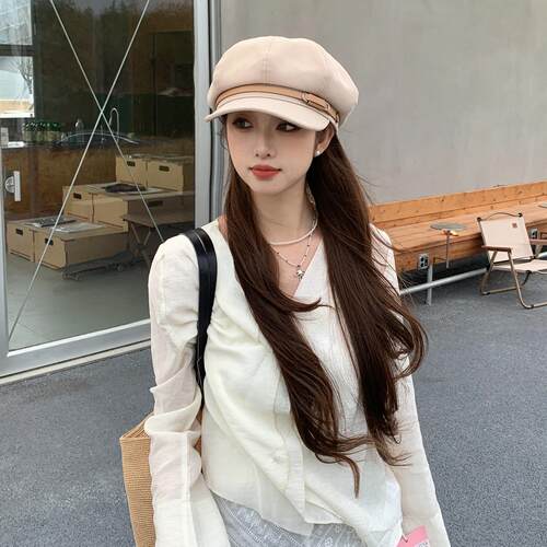 复古女春夏百搭显脸小报童帽