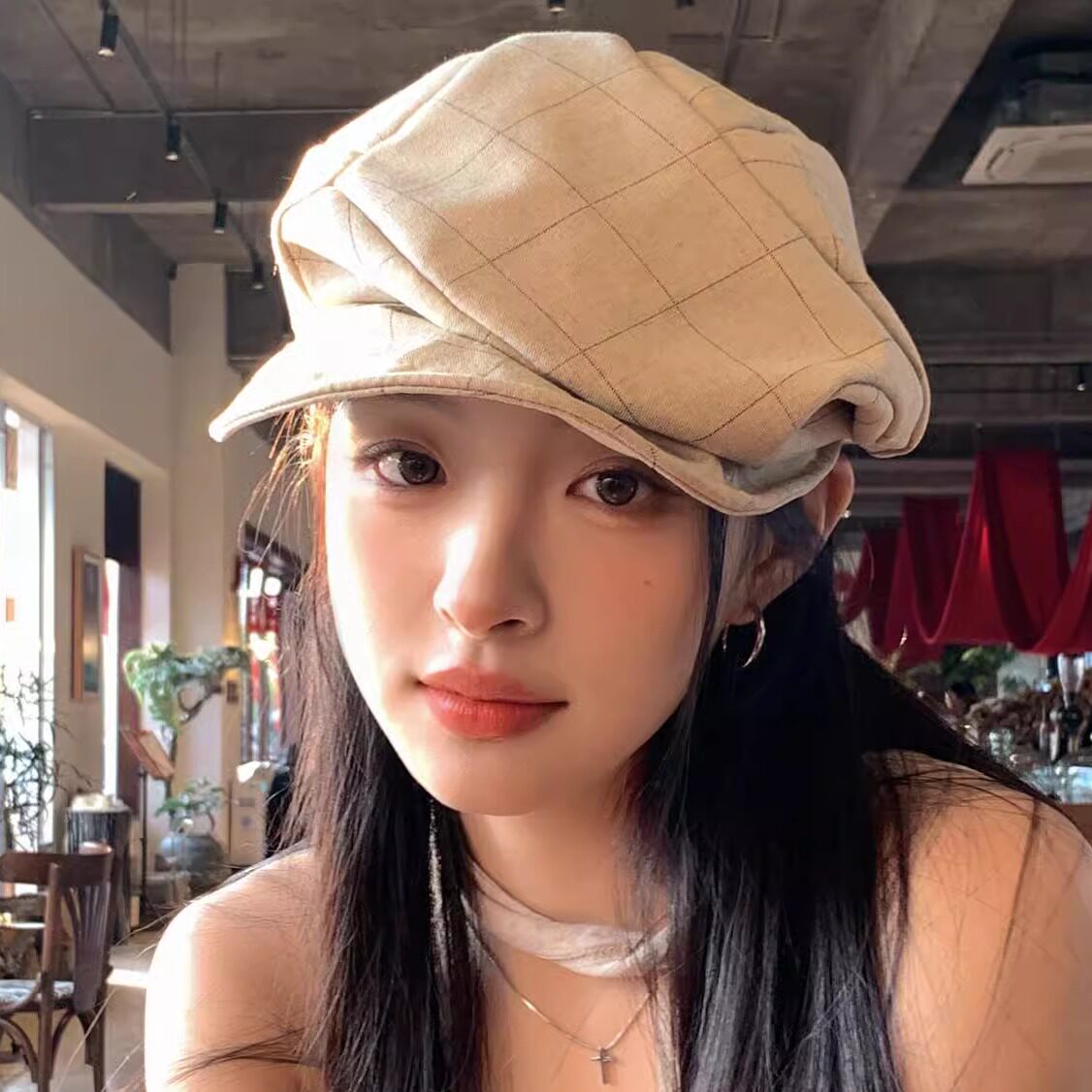 透气显脸小褶皱鸭舌帽