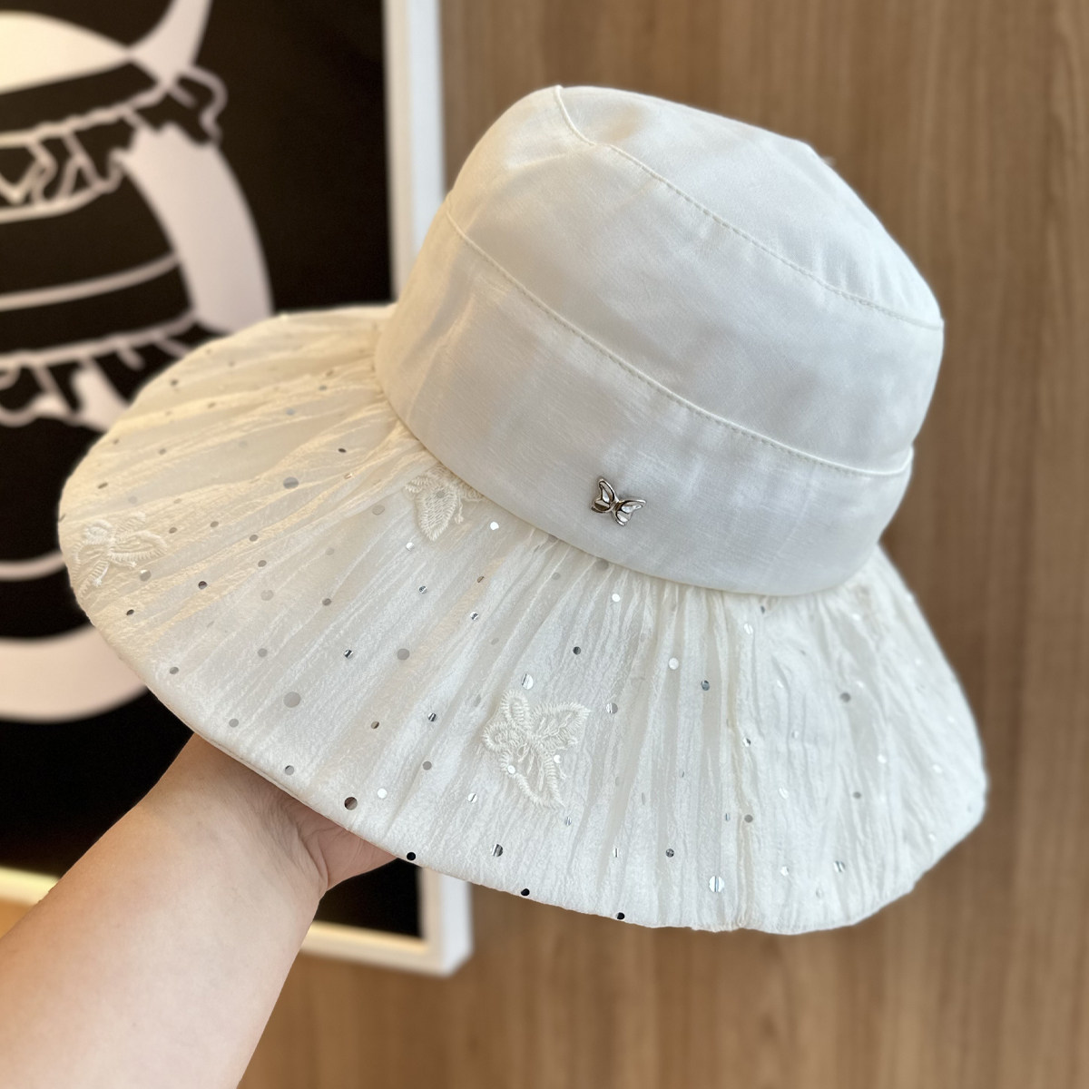 2025新款渔夫帽子女亮片